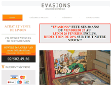 Tablet Screenshot of evasions-livres.eu